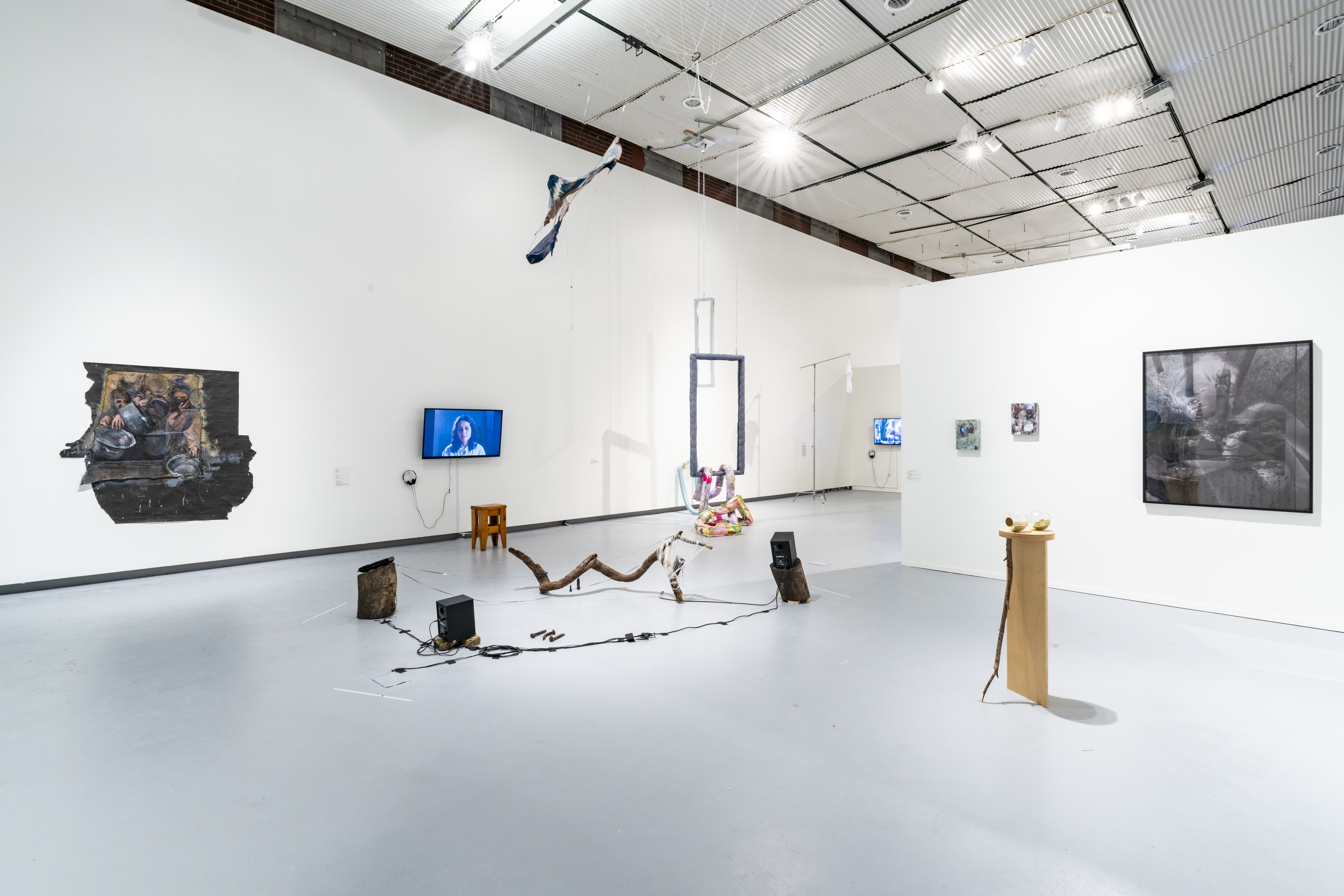 Installation view of Ground Floor 2024, on view at Hyde Park Center from December 7, 2024 to March 16, 2025, photography by Eugene Tang.